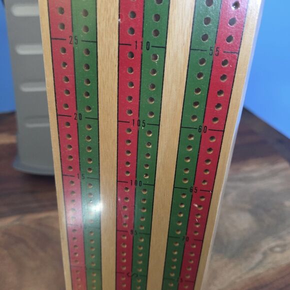 Vintage HOYLE Wooden Cribbage Board #5022 Continuous Track 2 Lane SEALED NEW - Picture 10 of 11